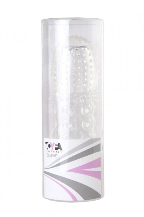 Прозрачная закрытая гелевая насадка - 13,5 см. - Toyfa Basic - в Красноярске купить с доставкой
