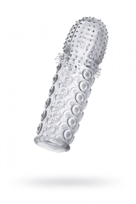 Прозрачная закрытая гелевая насадка - 13,5 см. - Toyfa Basic - в Красноярске купить с доставкой