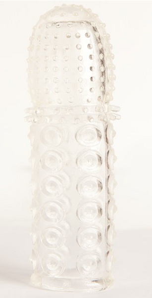 Прозрачная закрытая гелевая насадка - 13,5 см. - Toyfa Basic - в Красноярске купить с доставкой