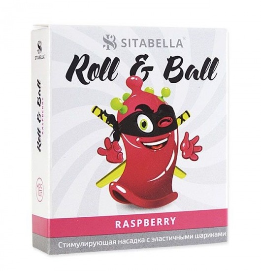 Стимулирующий презерватив-насадка Roll   Ball Raspberry - Sitabella - купить с доставкой в Красноярске