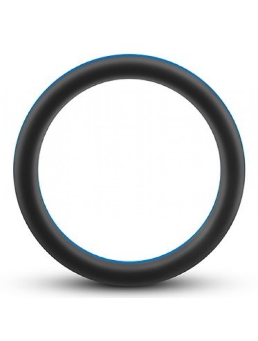 Черно-синее эрекционное кольцо Silicone Go Pro Cock Ring - Blush Novelties - в Красноярске купить с доставкой