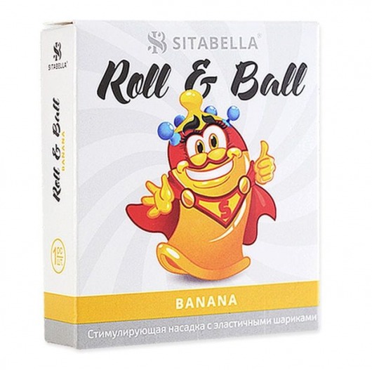 Стимулирующий презерватив-насадка Roll   Ball Banana - Sitabella - купить с доставкой в Красноярске