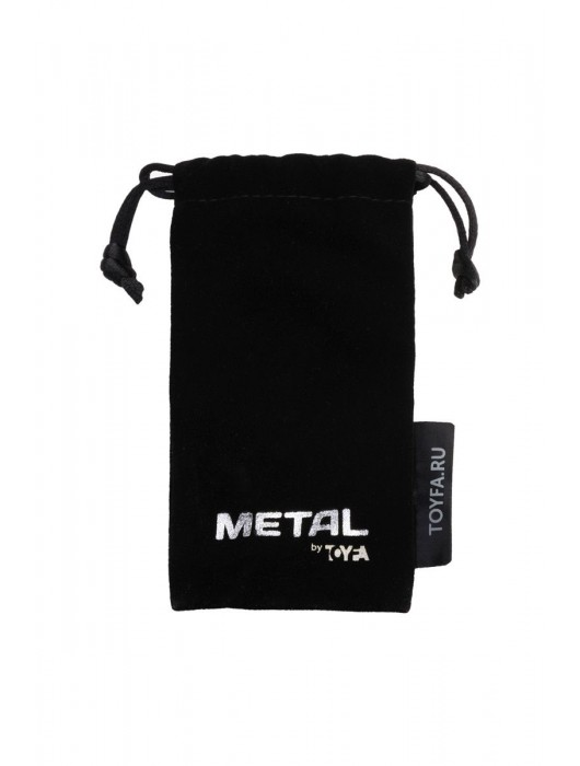 Серебристая коническая анальная пробка с красным кристаллом - 8 см. - ToyFa - купить с доставкой в Красноярске