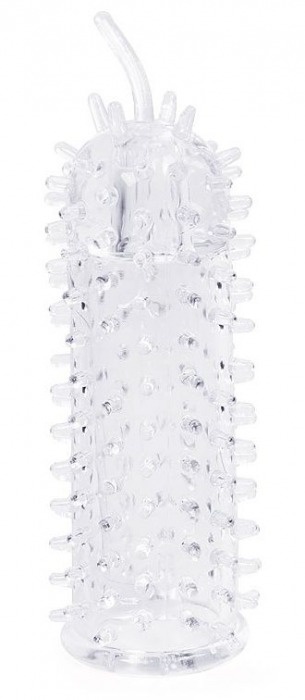 Закрытая рельефная насадка Crystal sleeve с усиками - 12 см. - Erowoman-Eroman - в Красноярске купить с доставкой