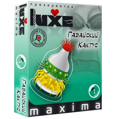 Презерватив LUXE Maxima  Гавайский Кактус  - 1 шт. - Luxe - купить с доставкой в Красноярске