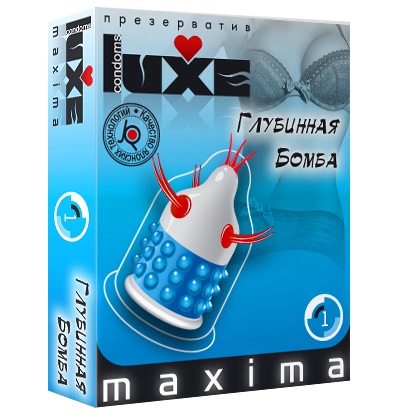 Презерватив LUXE Maxima  Глубинная бомба  - 1 шт. - Luxe - купить с доставкой в Красноярске