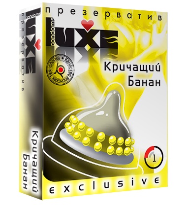 Презерватив LUXE  Exclusive  Кричащий банан  - 1 шт. - Luxe - купить с доставкой в Красноярске