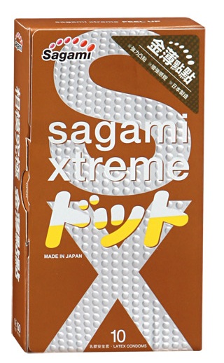 Презервативы Sagami Xtreme FEEL UP с точечной текстурой и линиями прилегания - 10 шт. - Sagami - купить с доставкой в Красноярске