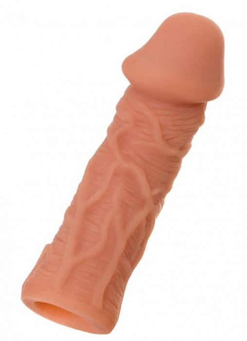 Телесная реалистичная насадка KOKOS Extreme Sleeve 05 с дополнительной стимуляцией - 12,7 см. - KOKOS - в Красноярске купить с доставкой