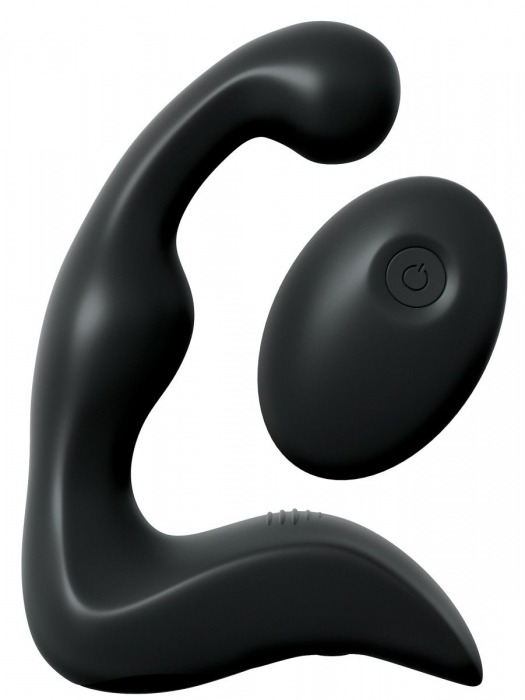 Черный вибромассажер простаты с пультом ДУ Control P-Spot Pro - Pipedream - в Красноярске купить с доставкой