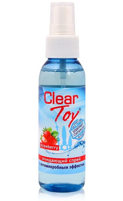 Очищающий спрей для игрушек CLEAR TOY Strawberry - 100 мл. - Биоритм - купить с доставкой в Красноярске