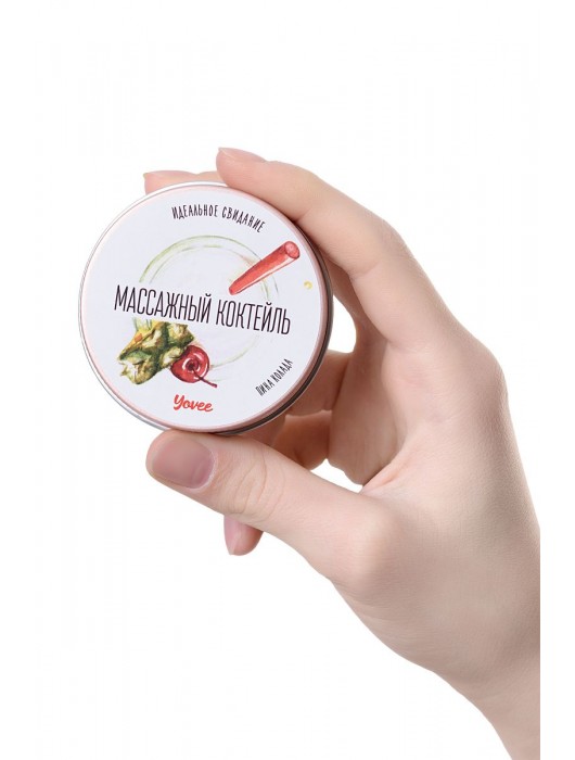 Массажная свеча «Массажный коктейль» с ароматом пина колады - 30 мл. - ToyFa - купить с доставкой в Красноярске