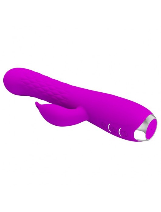 Лиловый вибратор Molly с вращающимися бусинами - 20,5 см. - Baile