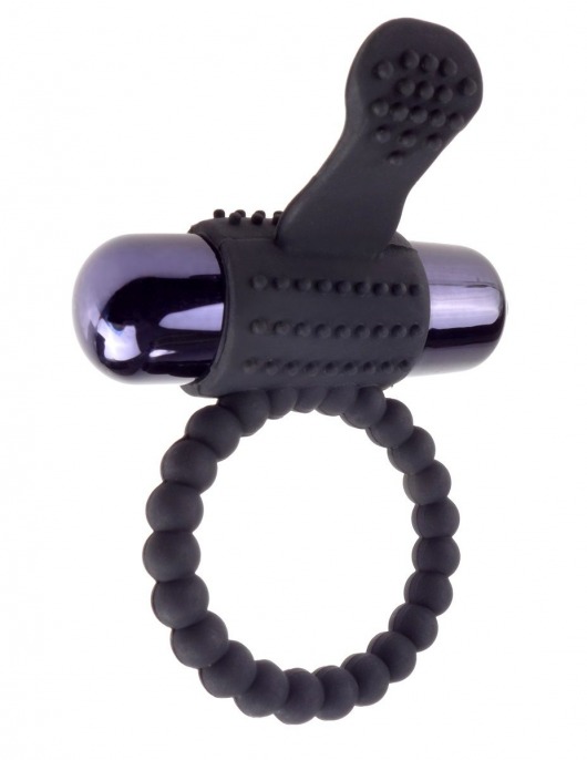 Черное эрекционное виброкольцо Vibrating Silicone Super Ring - Pipedream - в Красноярске купить с доставкой