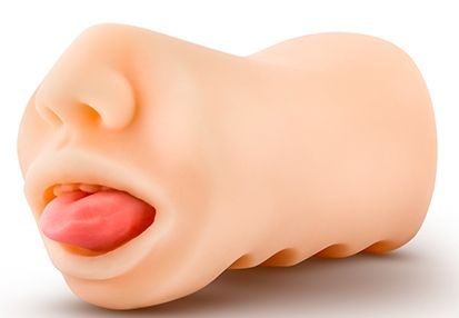 Телесный мастурбатор-ротик с язычком Oral Anne - Blush Novelties - в Красноярске купить с доставкой