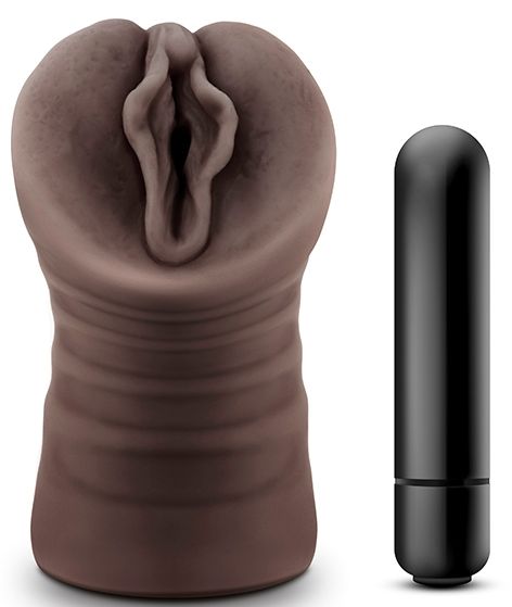 Коричневый мастурбатор-вагина Alexis - Blush Novelties - в Красноярске купить с доставкой
