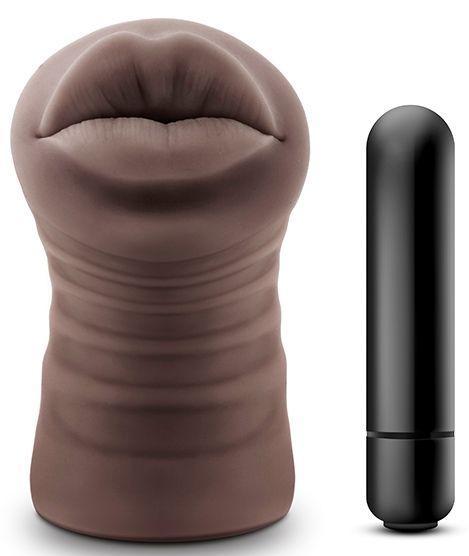 Коричневый мастурбатор-ротик Renee - Blush Novelties - в Красноярске купить с доставкой