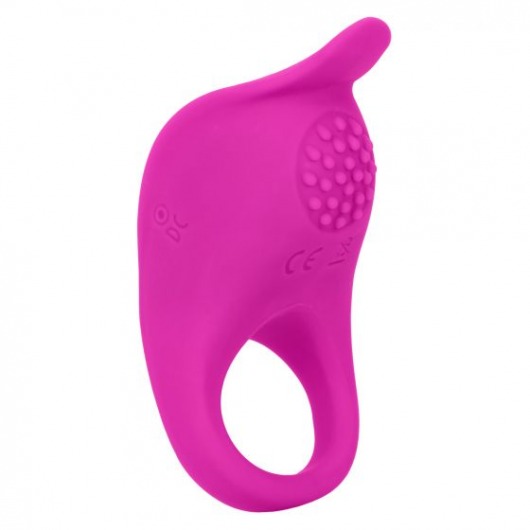 Ярко-розовое эрекционное виброкольцо Silicone Rechargeable Teasing Enhancer - California Exotic Novelties - в Красноярске купить с доставкой