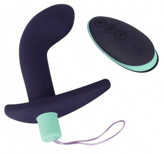 Темно-фиолетовый вибростимулятор простаты с пультом ДУ Remote Controlled Prostate Plug - Orion - в Красноярске купить с доставкой