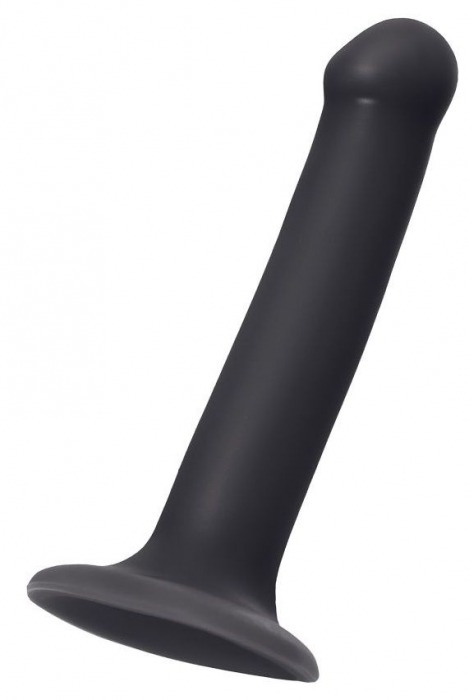 Черный фаллос на присоске Silicone Bendable Dildo M - 18 см. - Strap-on-me - купить с доставкой в Красноярске