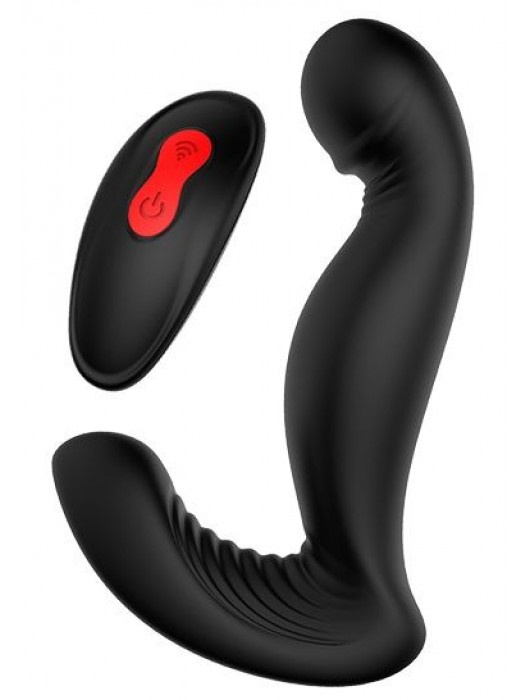 Черный вибромассажер простаты SWIRLING P-PLEASER - Dream Toys - в Красноярске купить с доставкой