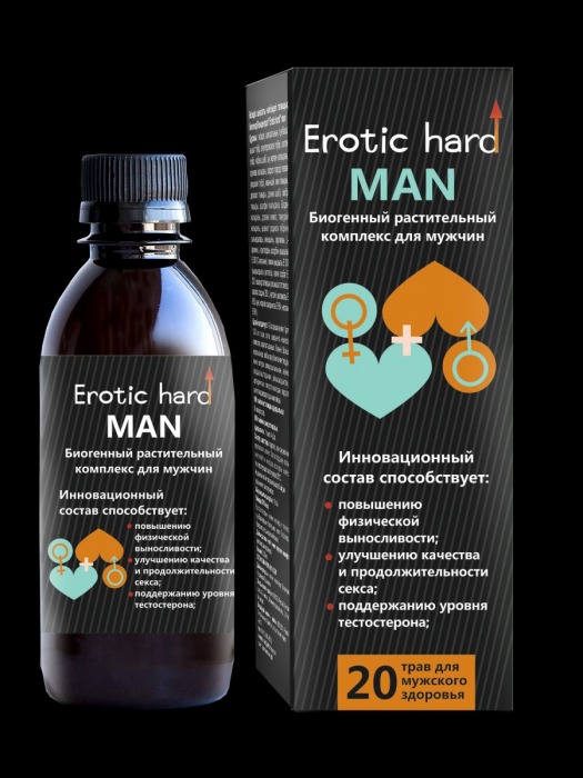 Мужской биогенный концентрат для усиления эрекции Erotic hard Man - 250 мл. - Erotic Hard - купить с доставкой в Красноярске