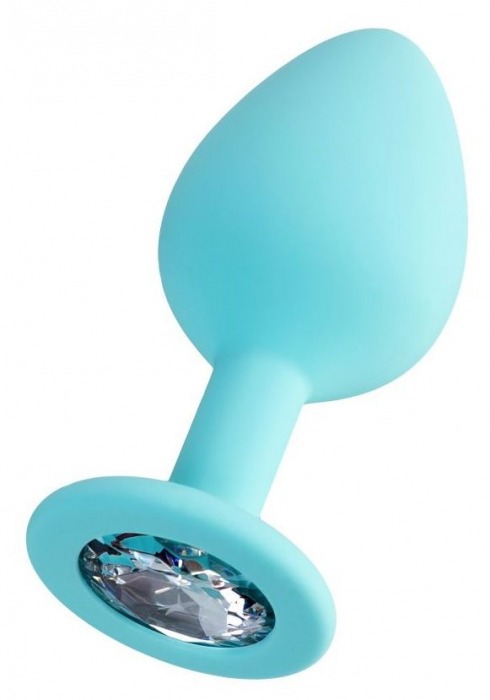 Мятная анальная втулка Brilliant с прозрачным кристаллом - 8 см. - ToyFa - купить с доставкой в Красноярске Мятная анальная втулка Brilliant с прозрачным кристаллом - 8 см. - ToyFa - купить с доставкой в Красноярске