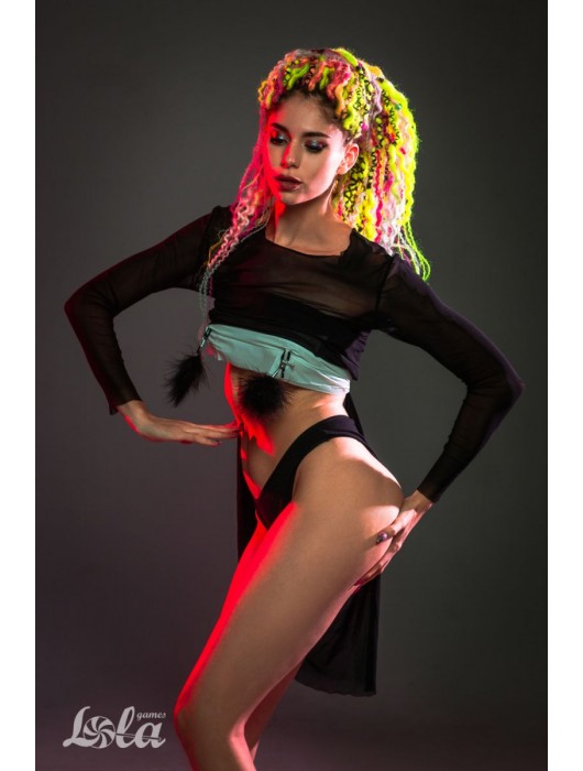 Зажимы на соски с черным пухом Euphoric - Lola Games - купить с доставкой в Красноярске