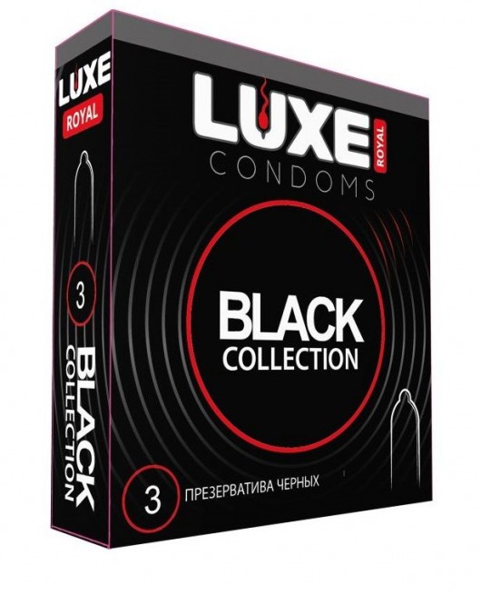 Черные презервативы LUXE Royal Black Collection - 3 шт. - Luxe - купить с доставкой в Красноярске