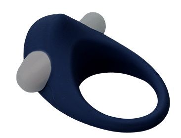 Гладкое синее эрекционное виброкольцо STIMU RING - Dream Toys - в Красноярске купить с доставкой