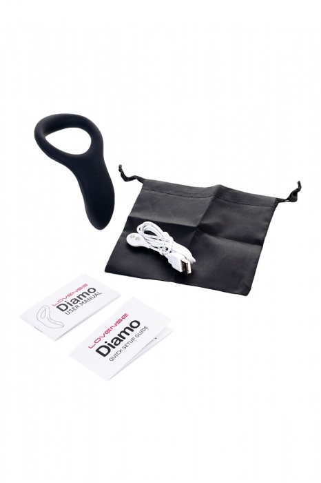 Черное эрекционное кольцо Lovense Diamo - Lovense - в Красноярске купить с доставкой