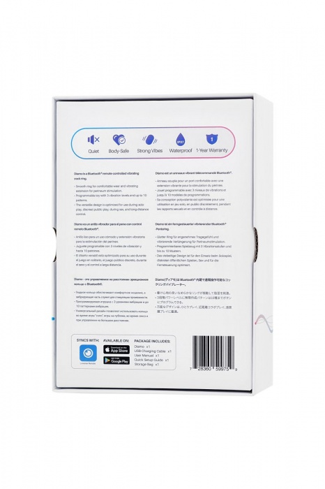 Черное эрекционное кольцо Lovense Diamo - Lovense - в Красноярске купить с доставкой