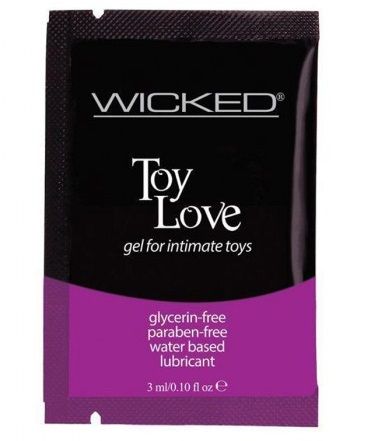 Лубрикант на водной основе для использования с игрушками WICKED Toy Love - 3 мл. - Wicked - купить с доставкой в Красноярске