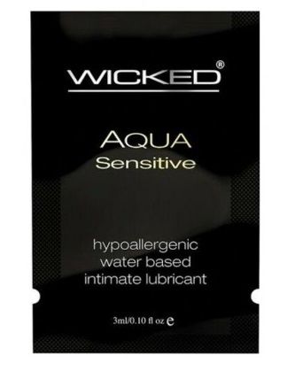 Мягкий лубрикант на водной основе WICKED AQUA Sensitive - 3 мл. - Wicked - купить с доставкой в Красноярске