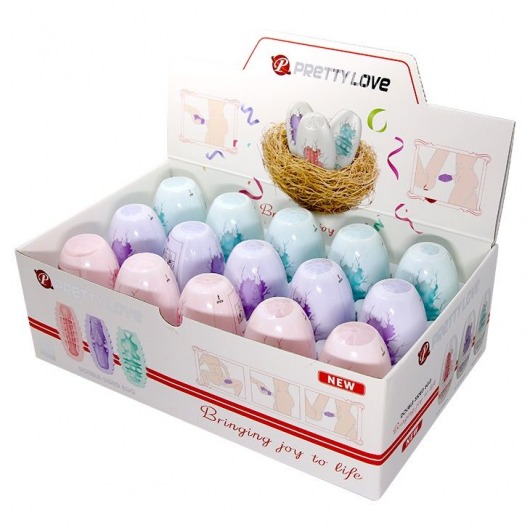 Набор из 15 мини-мастурбаторов Fantastic Egg Hard Boiled - Baile - в Красноярске купить с доставкой