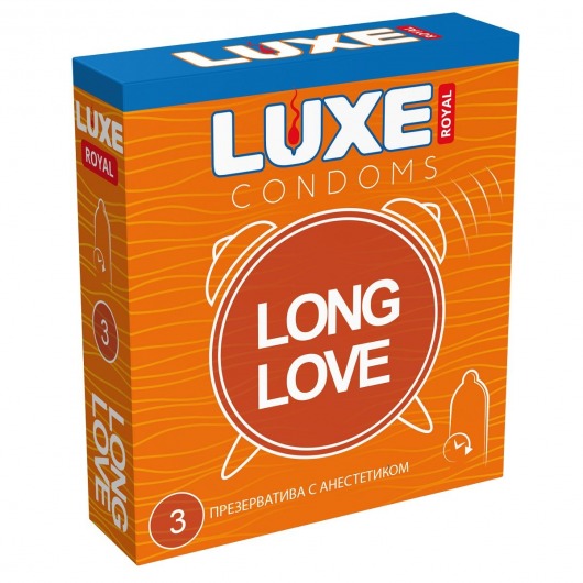 Презервативы с продлевающим эффектом LUXE Royal Long Love - 3 шт. - Luxe - купить с доставкой в Красноярске