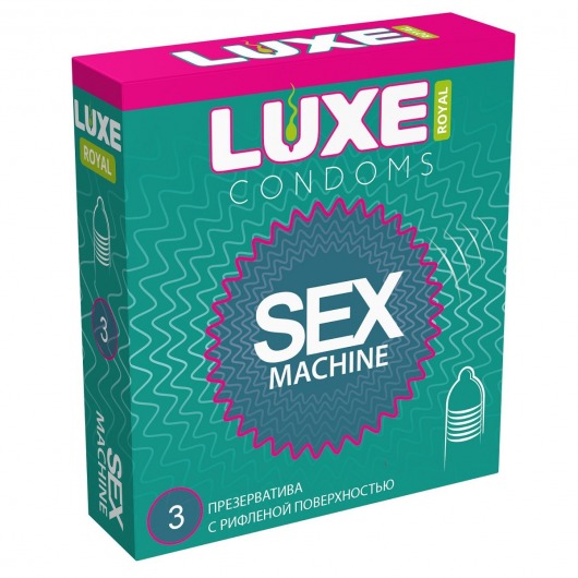 Ребристые презервативы LUXE Royal Sex Machine - 3 шт. - Luxe - купить с доставкой в Красноярске