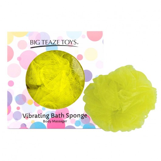 Желтая губка для ванны с вибропулей Vibrating Bath Sponge - Big Teaze Toys