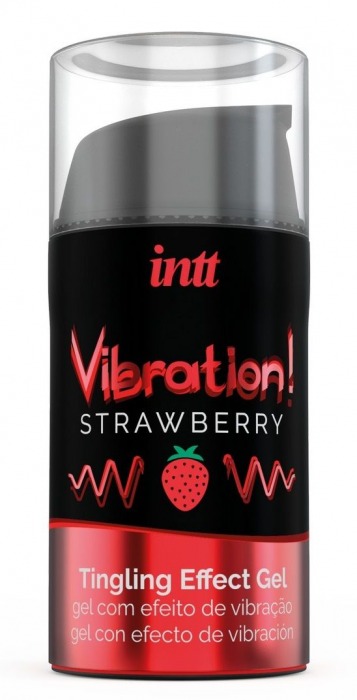 Жидкий интимный гель с эффектом вибрации Vibration! Strawberry - 15 мл. - INTT - купить с доставкой в Красноярске