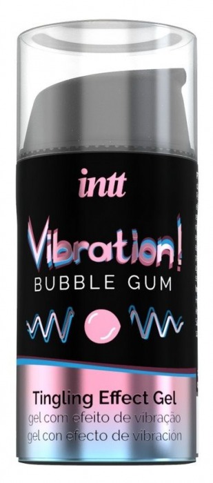 Жидкий интимный гель с эффектом вибрации Vibration! Bubble Gum - 15 мл. - INTT - купить с доставкой в Красноярске