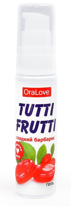 Гель-смазка Tutti-frutti со вкусом барбариса - 30 гр. - Биоритм - купить с доставкой в Красноярске