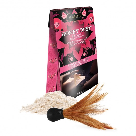 Пудра для тела Honey Dust Body Powder с ароматом клубники - 28 гр. - Kama Sutra - купить с доставкой в Красноярске