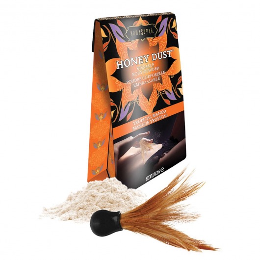 Пудра для тела Honey Dust Body Powder с ароматом манго - 28 гр. - Kama Sutra - купить с доставкой в Красноярске
