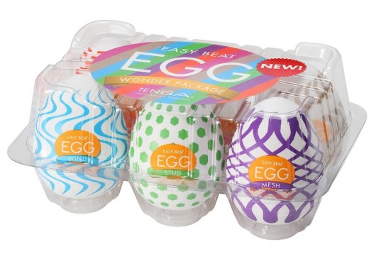 Набор из 6 мастурбаторов Tenga EGG IV с различным рельефом - Tenga - в Красноярске купить с доставкой