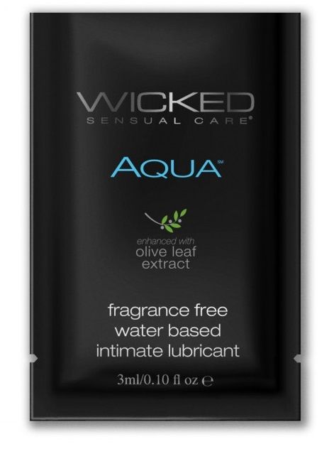 Легкий лубрикант на водной основе с алое Wicked Aqua - 3 мл. - Wicked - купить с доставкой в Красноярске