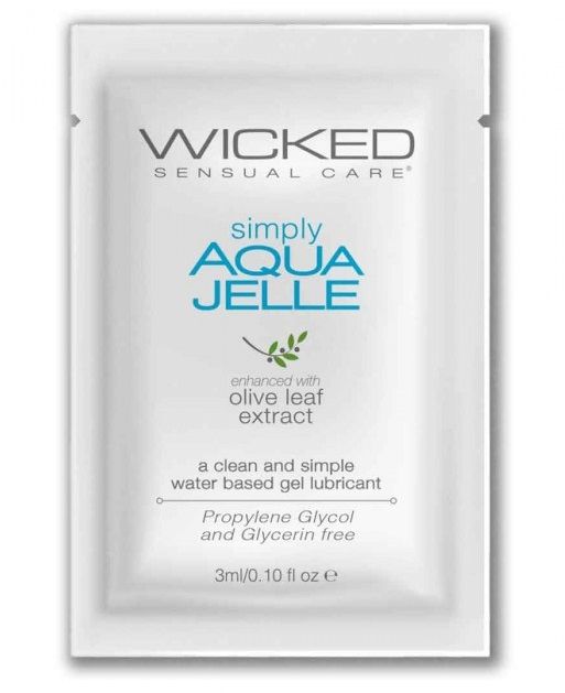 Гель-лубрикант Simply Aqua Jelle - 3 мл. - Wicked - купить с доставкой в Красноярске