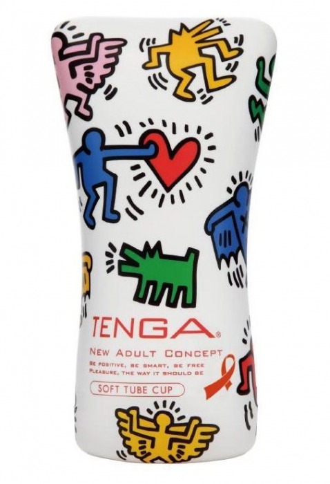 Мастурбатор-туба Keith Haring Soft Tube CUP - Tenga - в Красноярске купить с доставкой