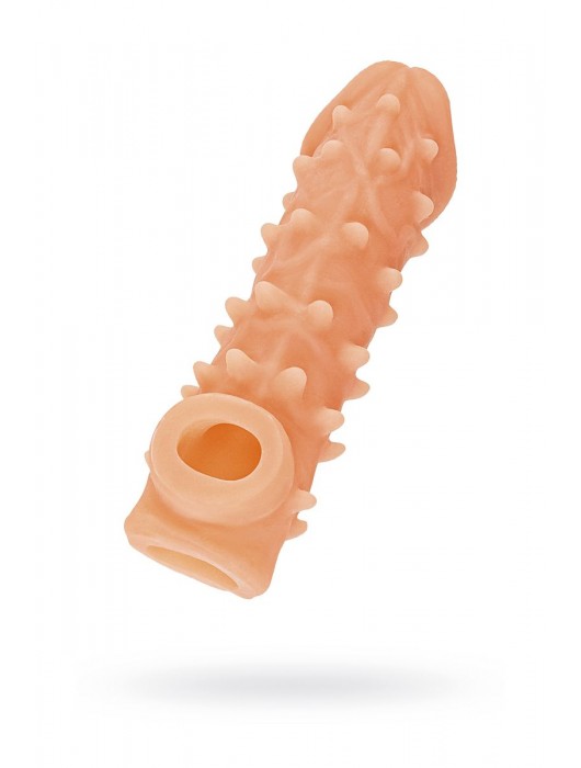 Телесная закрытая насадка с пупырышками Cock Sleeve Size S - 13,8 см. - KOKOS - в Красноярске купить с доставкой