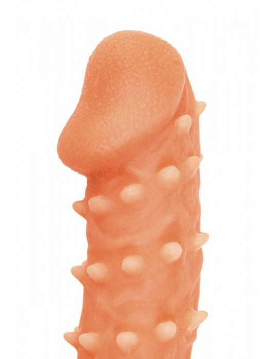 Телесная закрытая насадка с пупырышками Cock Sleeve Size S - 13,8 см. - KOKOS - в Красноярске купить с доставкой