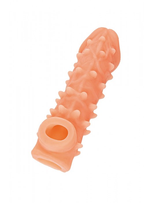 Телесная закрытая насадка с пупырышками Cock Sleeve Size L - 17,6 см. - KOKOS - в Красноярске купить с доставкой